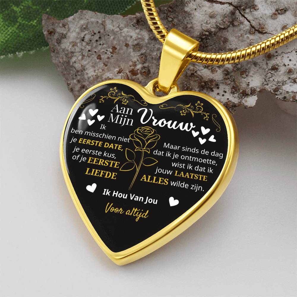 To My Wife - I Love You Forever - Heart Necklace