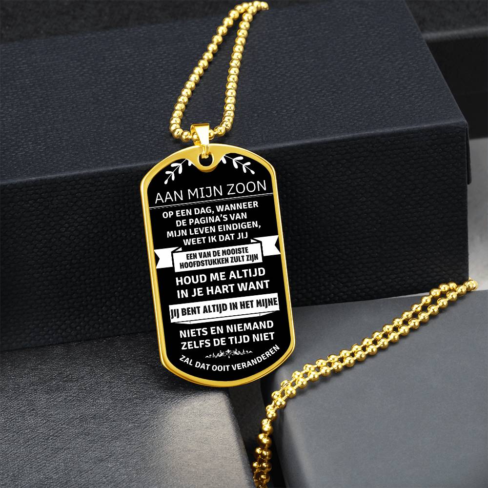 To My Son - My Most Beautiful Chapter - Luxury Dog Tag Necklace