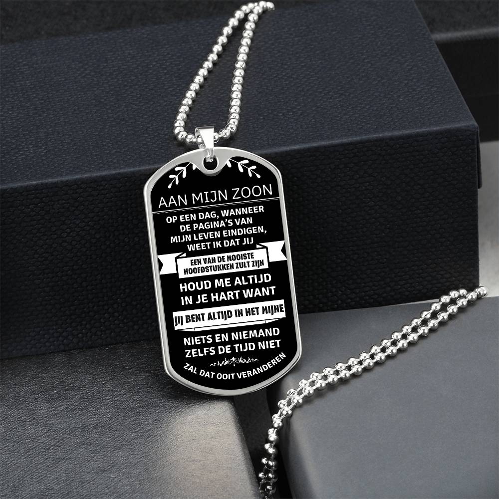 To My Son - My Most Beautiful Chapter - Luxury Dog Tag Necklace