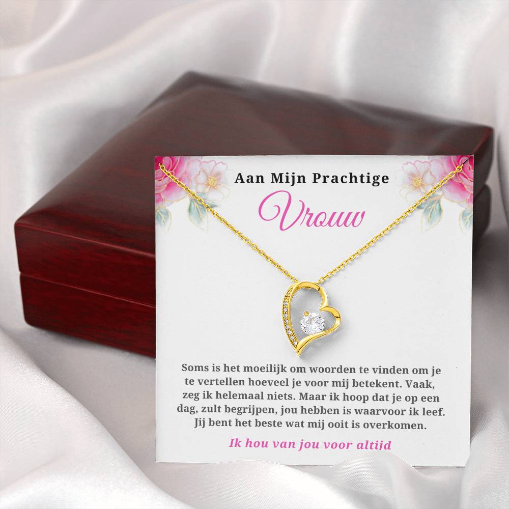 To My Wife - You Are Beautiful - Heart Necklace