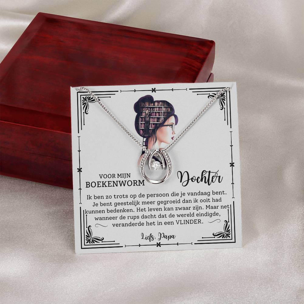 To My Daughter - I Am Proud of You - Horseshoe Necklace