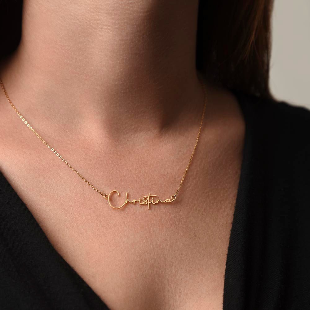 To My Daughter - Name Necklace - I will always carry you in my heart - Love, Dad