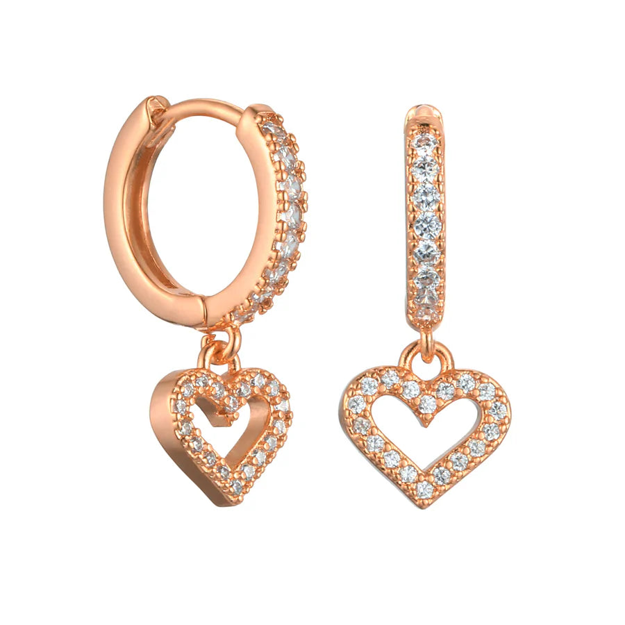 Letter Earrings 'Initial' with Zirconia