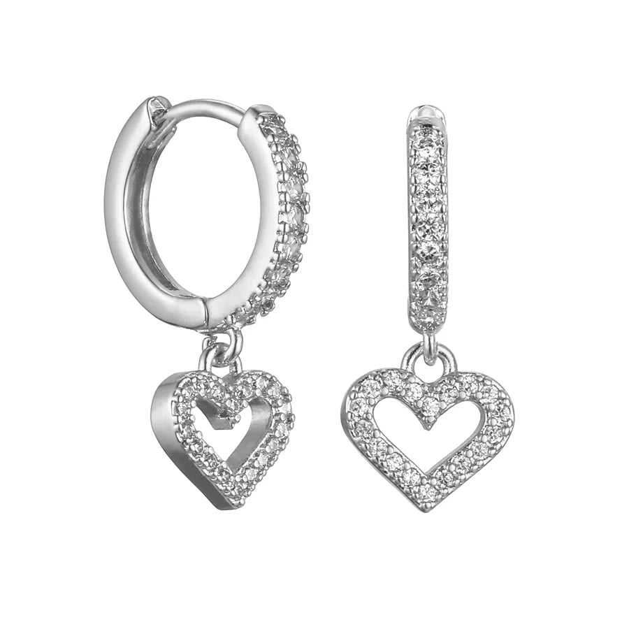 Letter Earrings 'Initial' with Zirconia