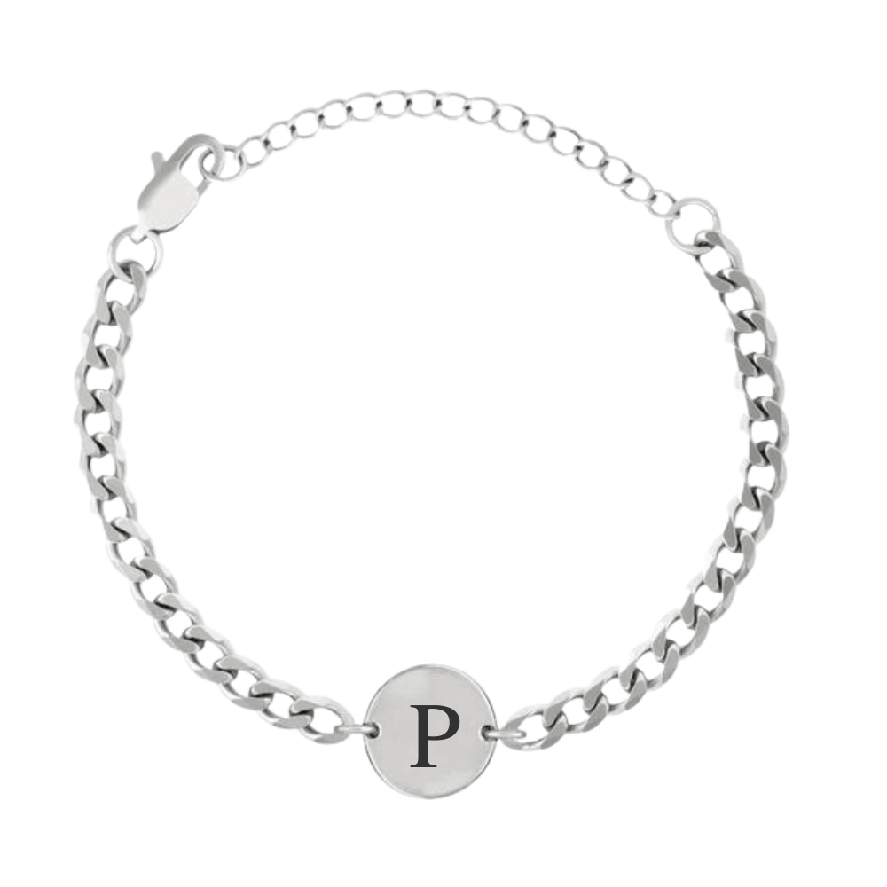 Coin Bracelet with Initial
