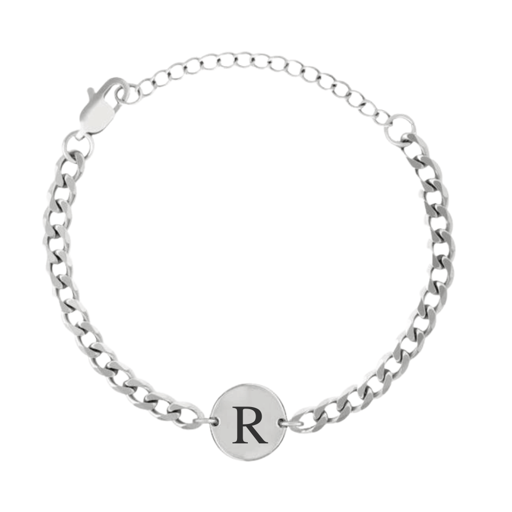 Coin Bracelet with Initial