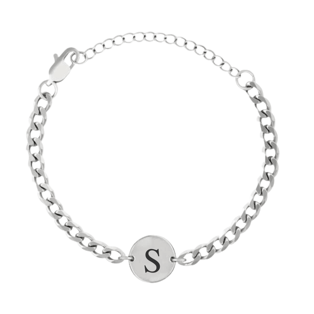 Coin Bracelet with Initial