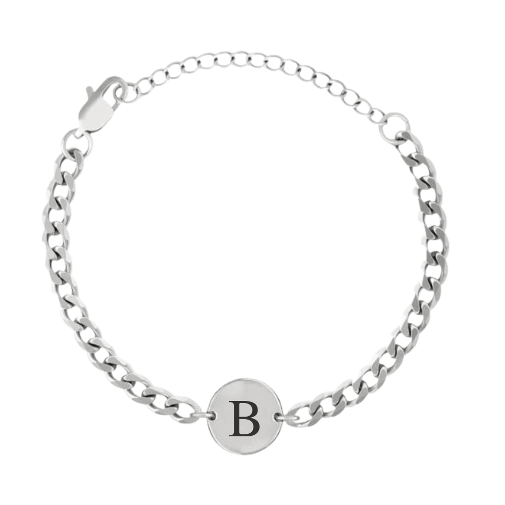 Coin Bracelet with Initial