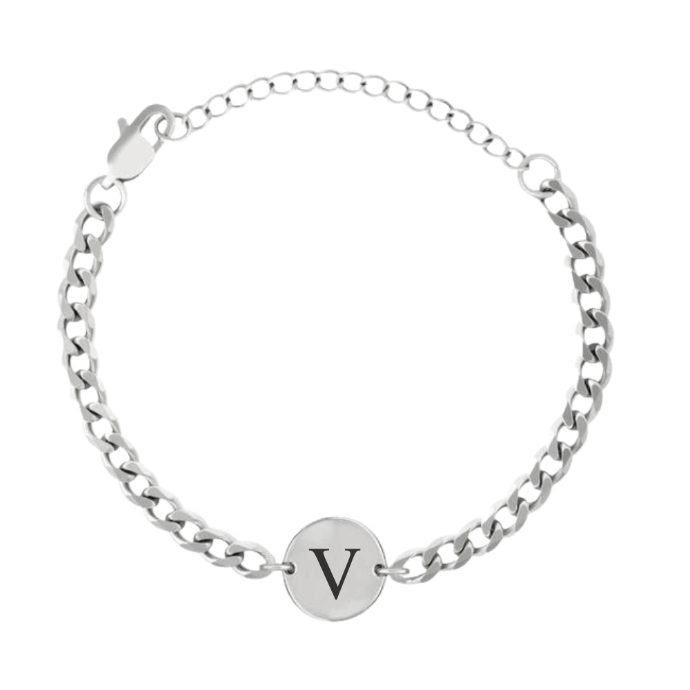 Coin Bracelet with Initial