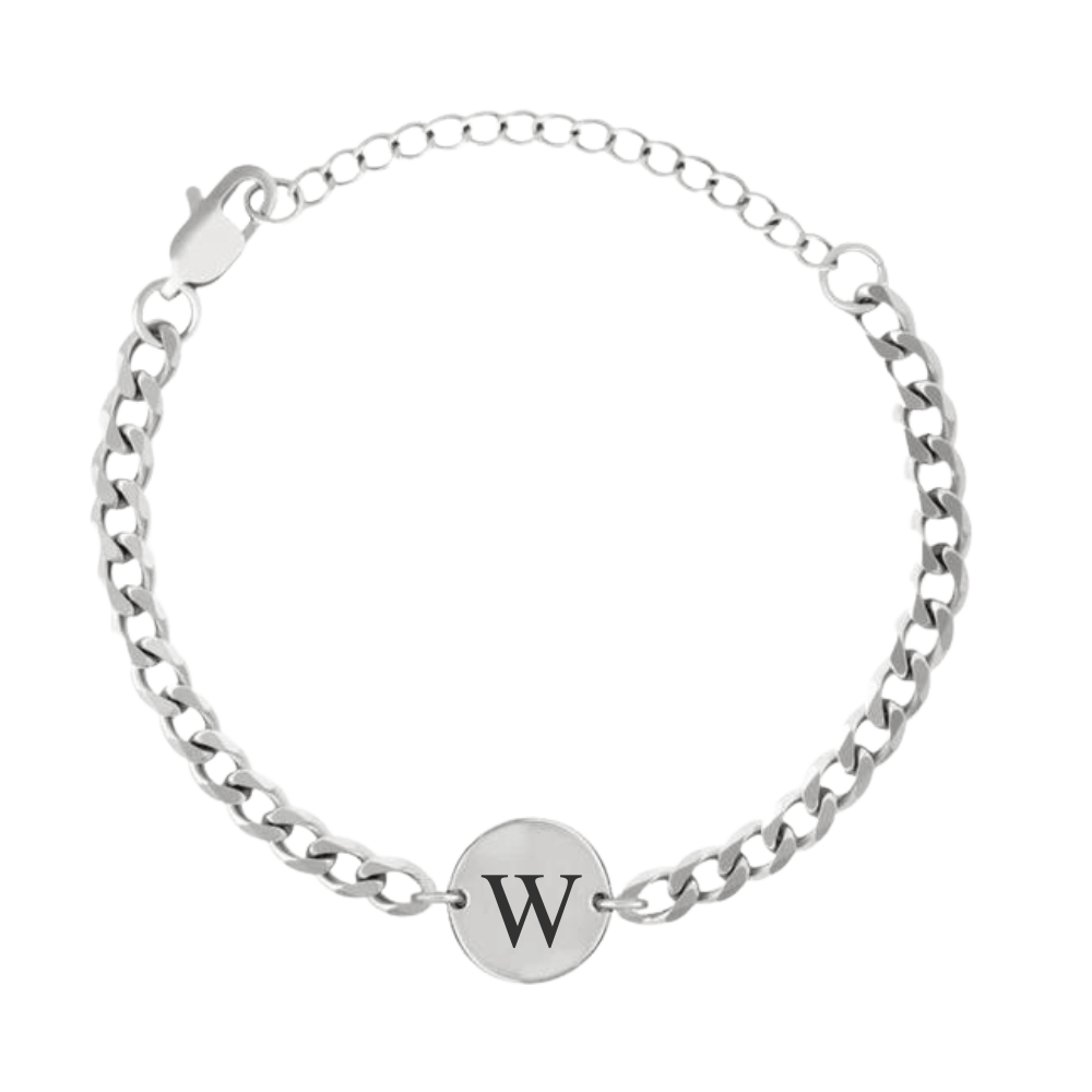 Coin Bracelet with Initial