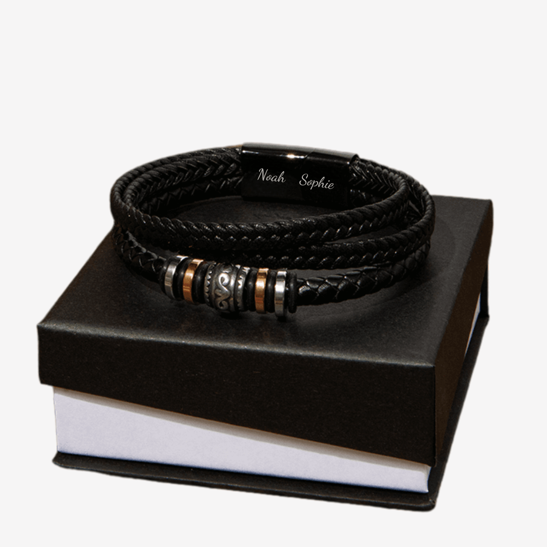 Personal Leather Bracelet for Men