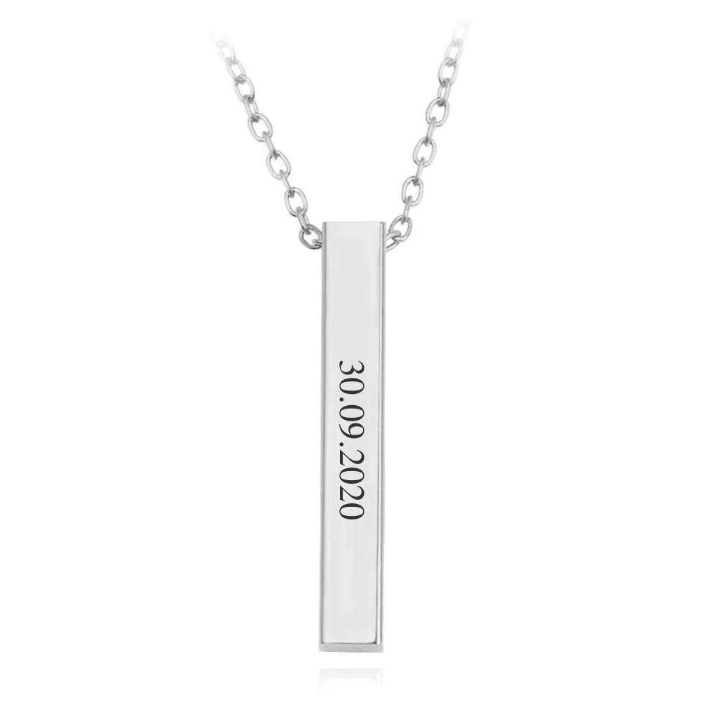 Engraved Bar Necklace