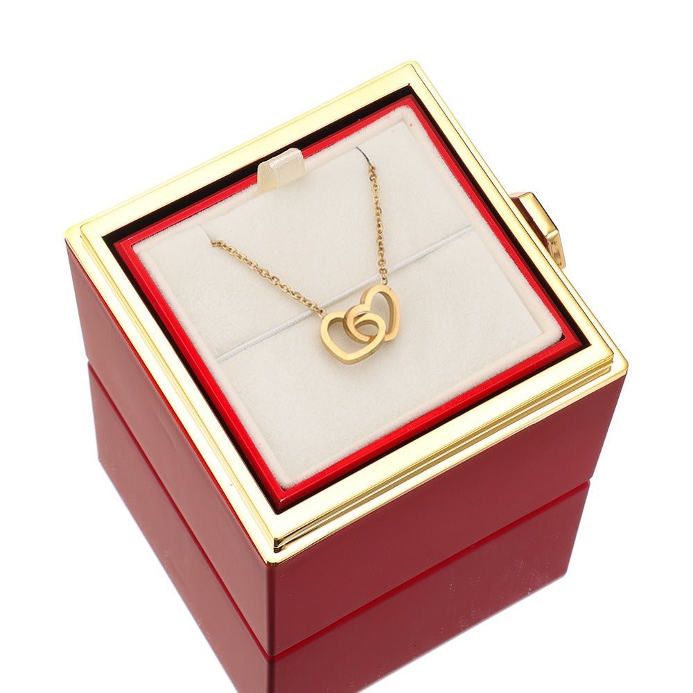 Eternal Rose Box - With Personalized Necklace & Real Rose
