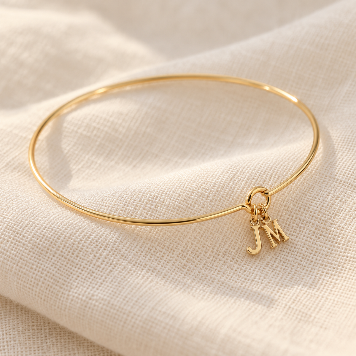 Double Initial Knot Bangle