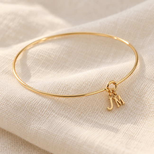 Double Initial Knot Bangle