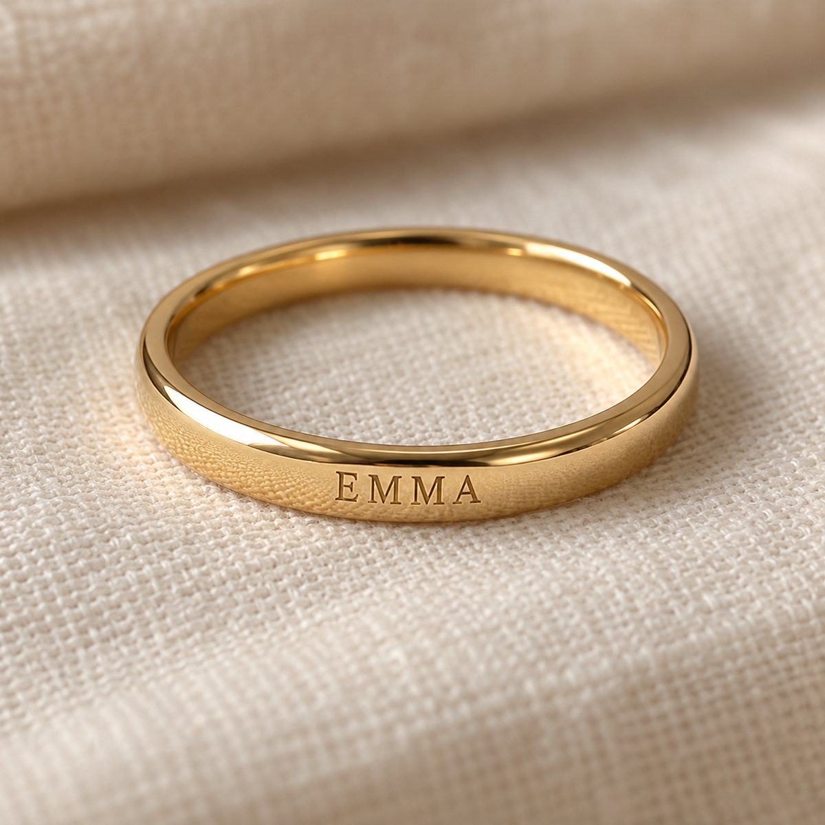 Engraved Name Band Ring