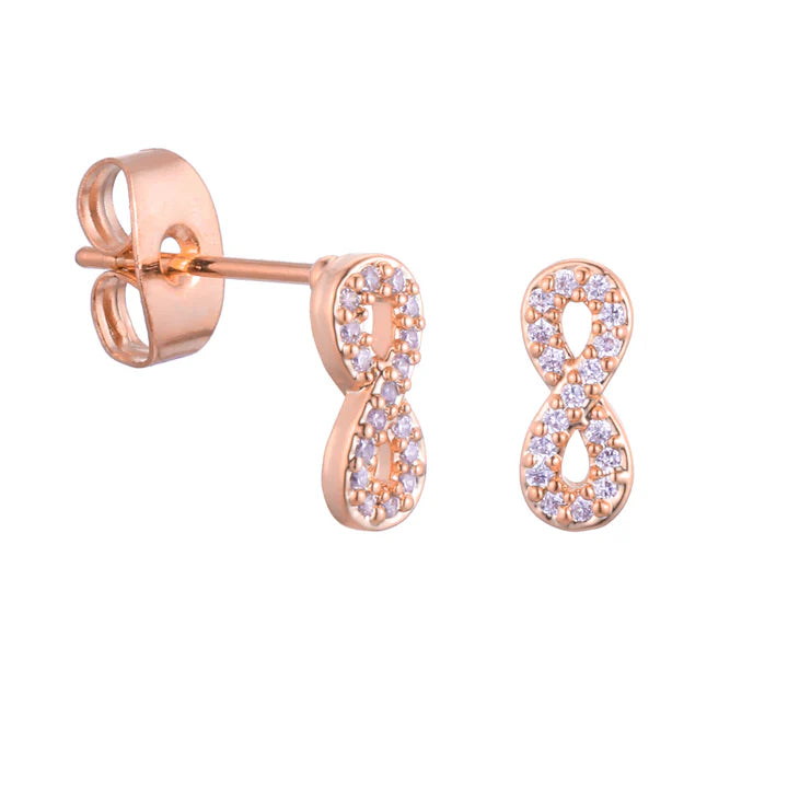 Letter Earrings 'Initial' with Zirconia