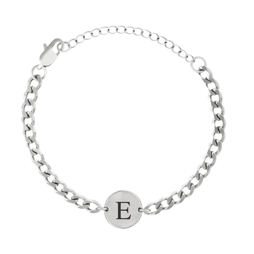 Coin Bracelet with Initial