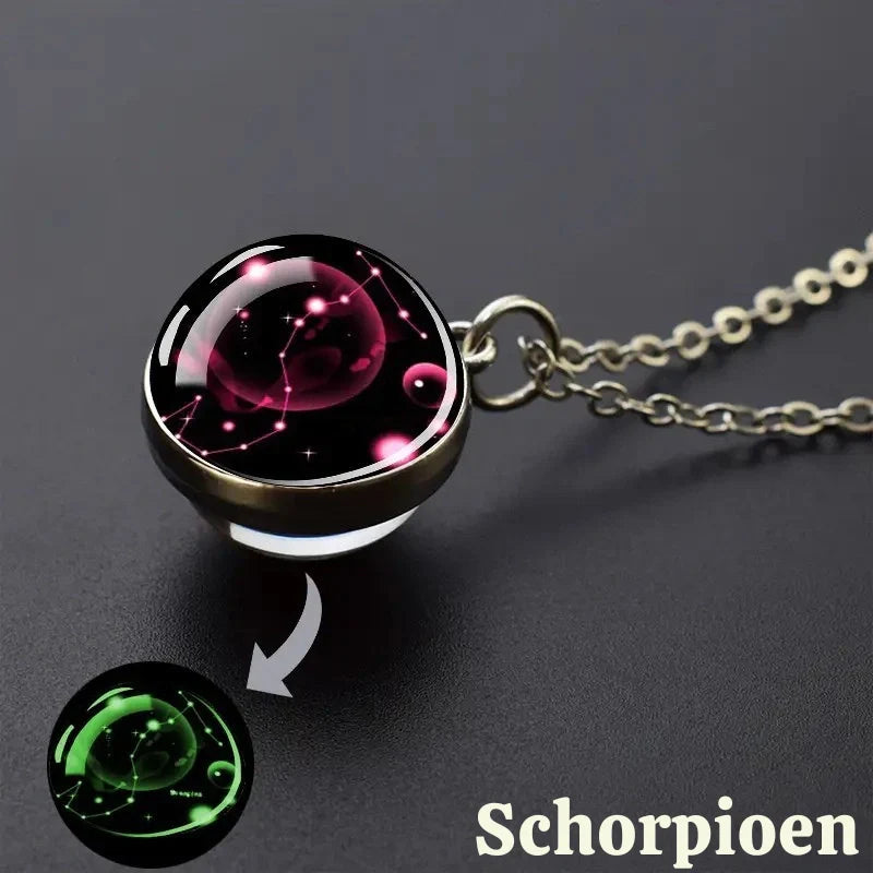 Personalized Glow-in-the-Dark Constellation Pendant Necklace - Gifts for Him