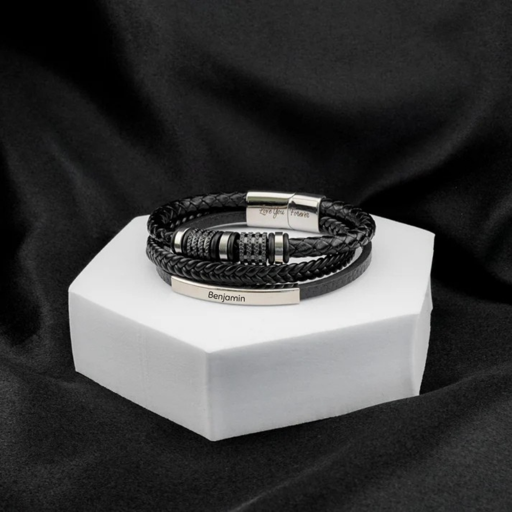 To My Son – Personalized “Forever Connected” Bracelet
