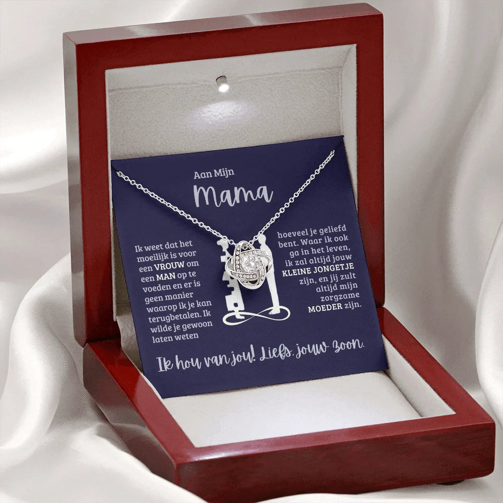 To My Mom - Love Knot Necklace - I Love You! Love, Your Son