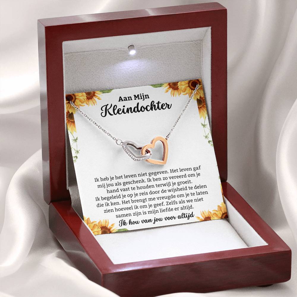 To My Granddaughter - I Love You Forever - Heart Necklace