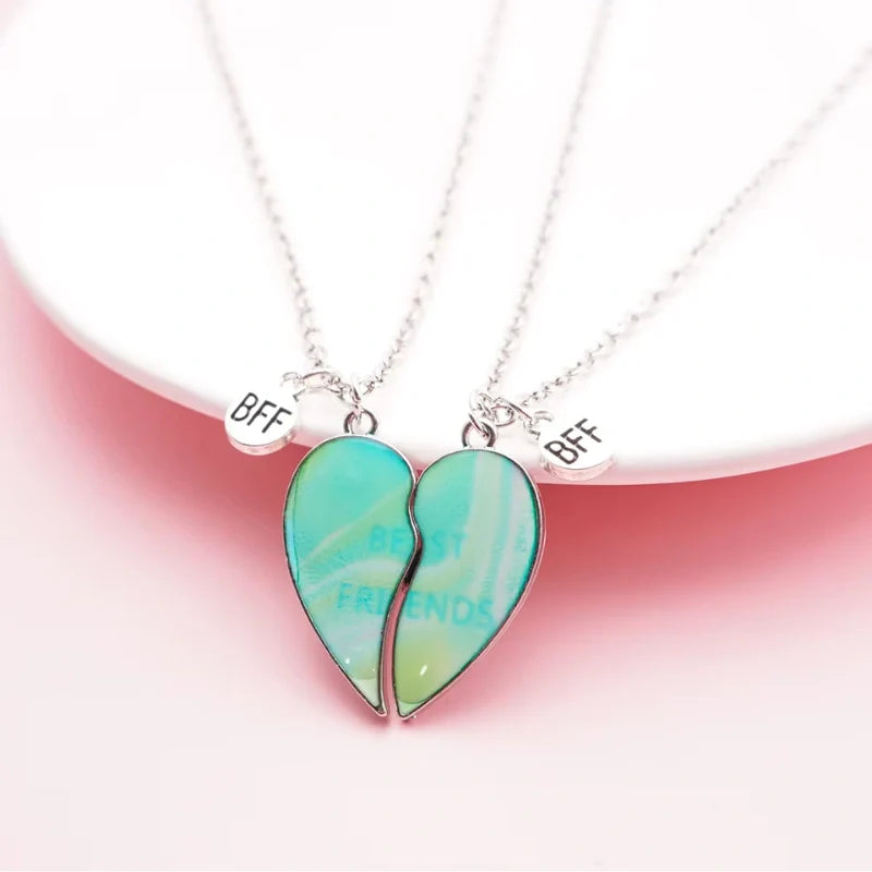 Best Friends Forever Broken Heart Pendant Necklace Set - Gifts for Friends