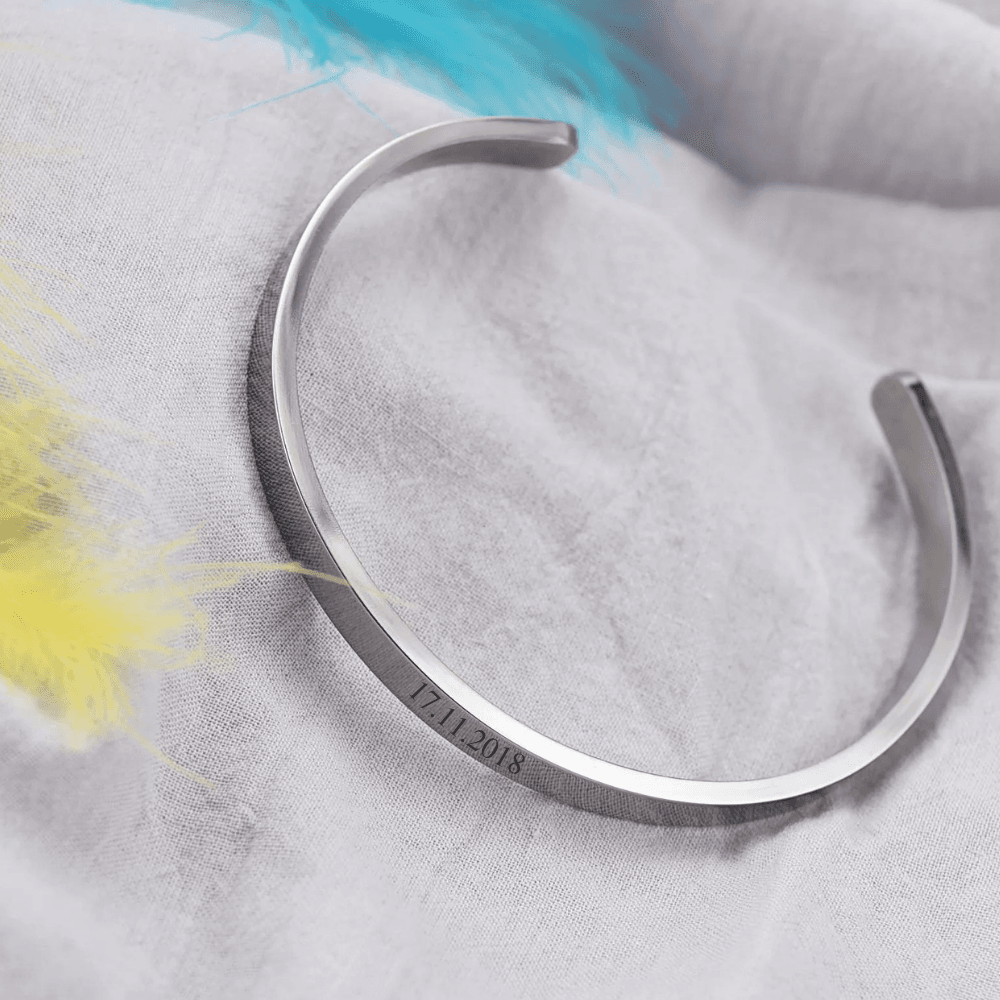 Engraved Bangle with Date