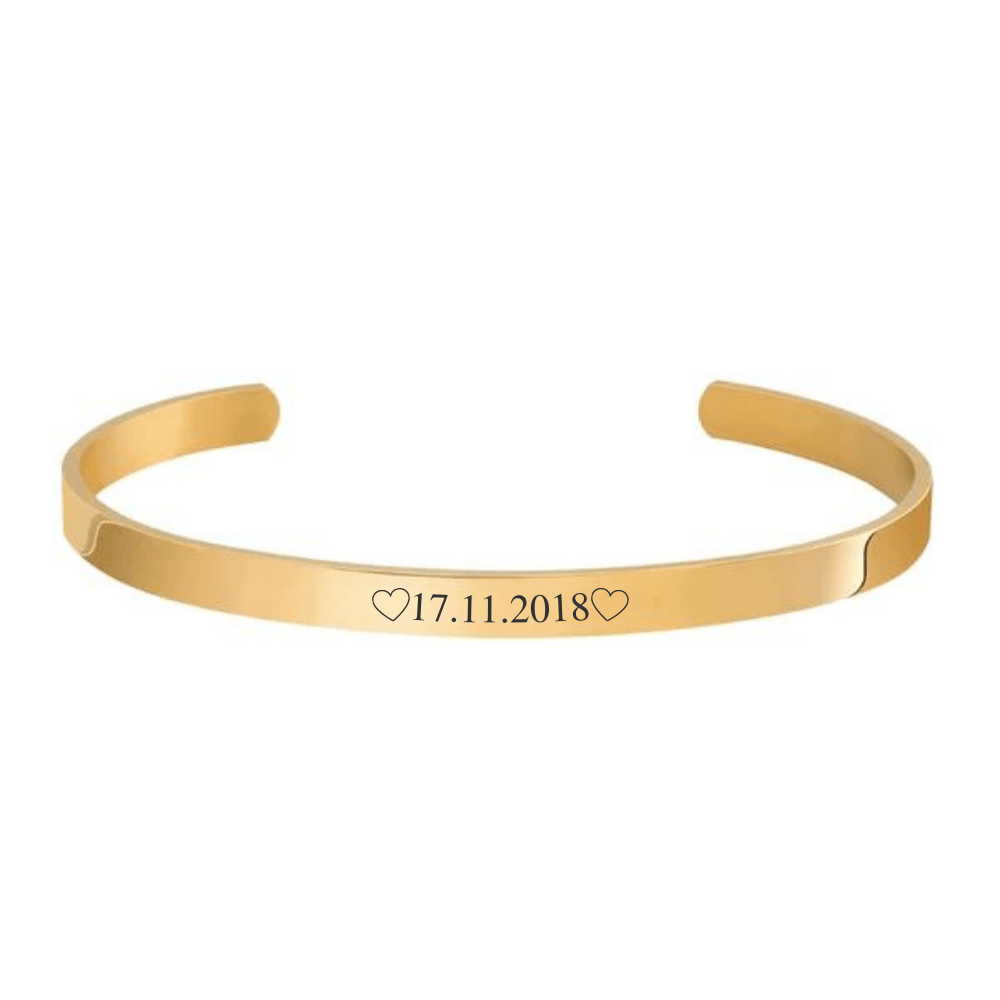 Engraved Bangle with Date