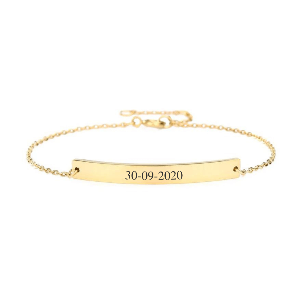 Engraved Ladies Bracelet with Date