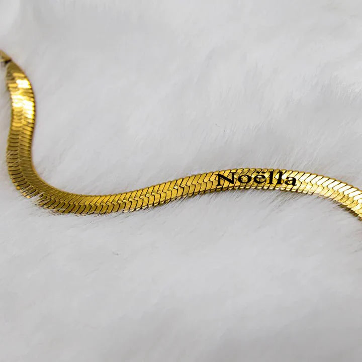 Engraved Snake Necklace