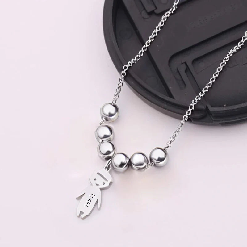 Personalized Engraved Boys-Girls Pendant Necklace - Gift for Children