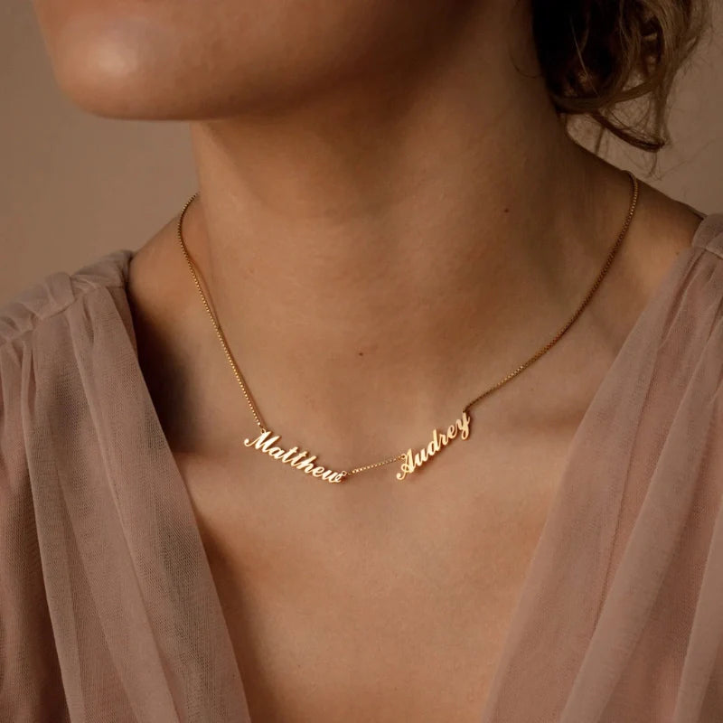 Personalized Engraved Name Necklace - Gift for Her