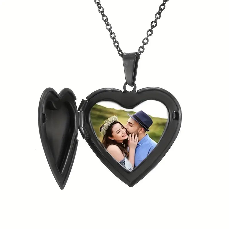 Personalized Heart-Shaped Photo Necklace - Mother's Day Gifts