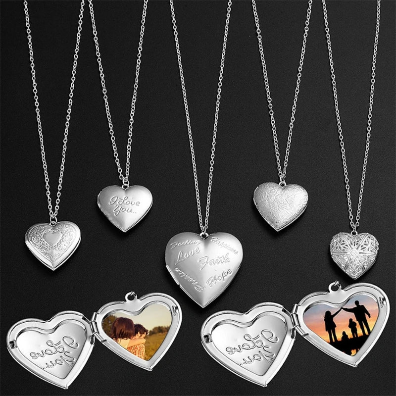 Personalized Heart-Shaped Photo Cut Necklace - Mother's Day Gifts