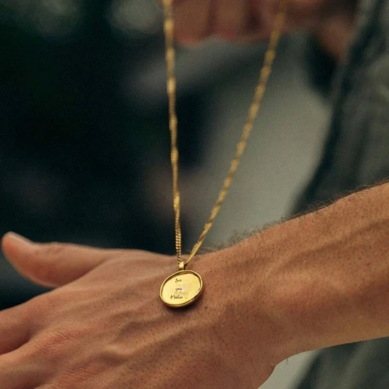 Personalized Locket Pendant Necklace with Name - Jewelry for Couples