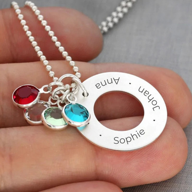 Personalized Name Birthstone Necklace - Mother's Day Gifts