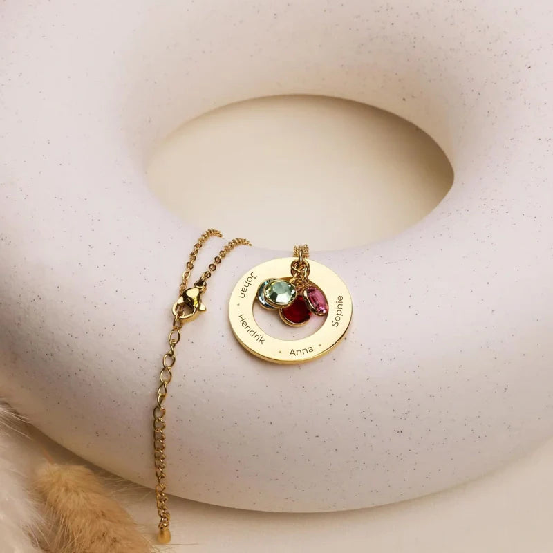 Personalized Name Birthstone Necklace - Mother's Day Gifts