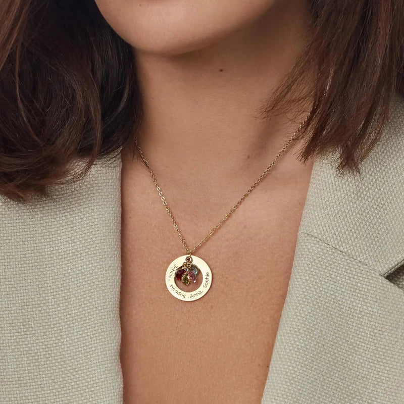 Personalized Name Birthstone Necklace - Mother's Day Gifts