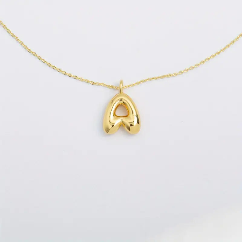 Shiny Balloon Initial Pendant Personalized Necklace - Gifts For Her