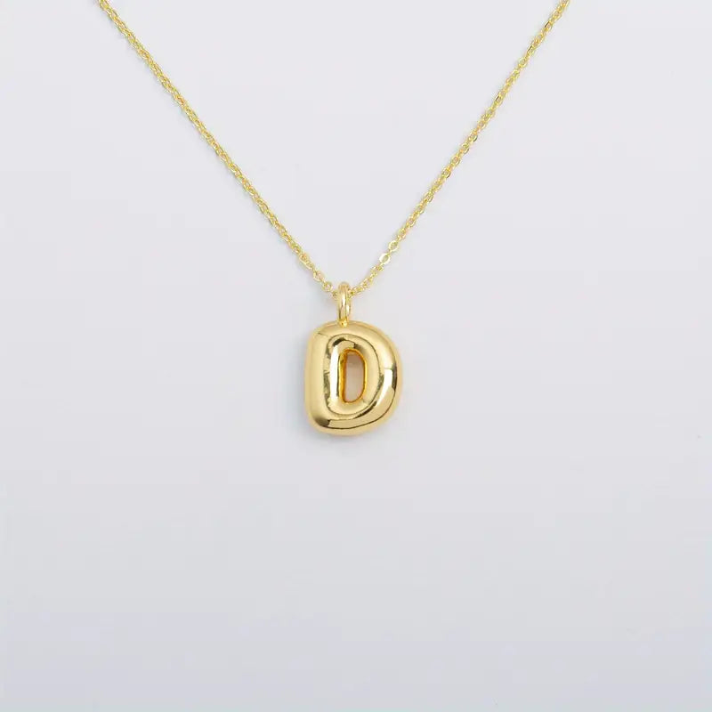 Shiny Balloon Initial Pendant Personalized Necklace - Gifts For Her