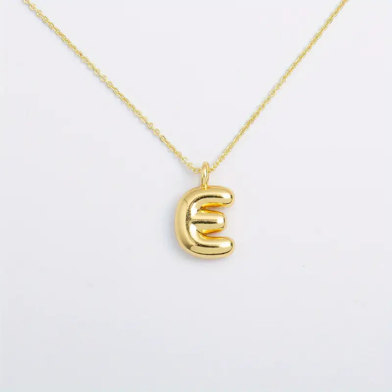 Shiny Balloon Initial Pendant Personalized Necklace - Gifts For Her