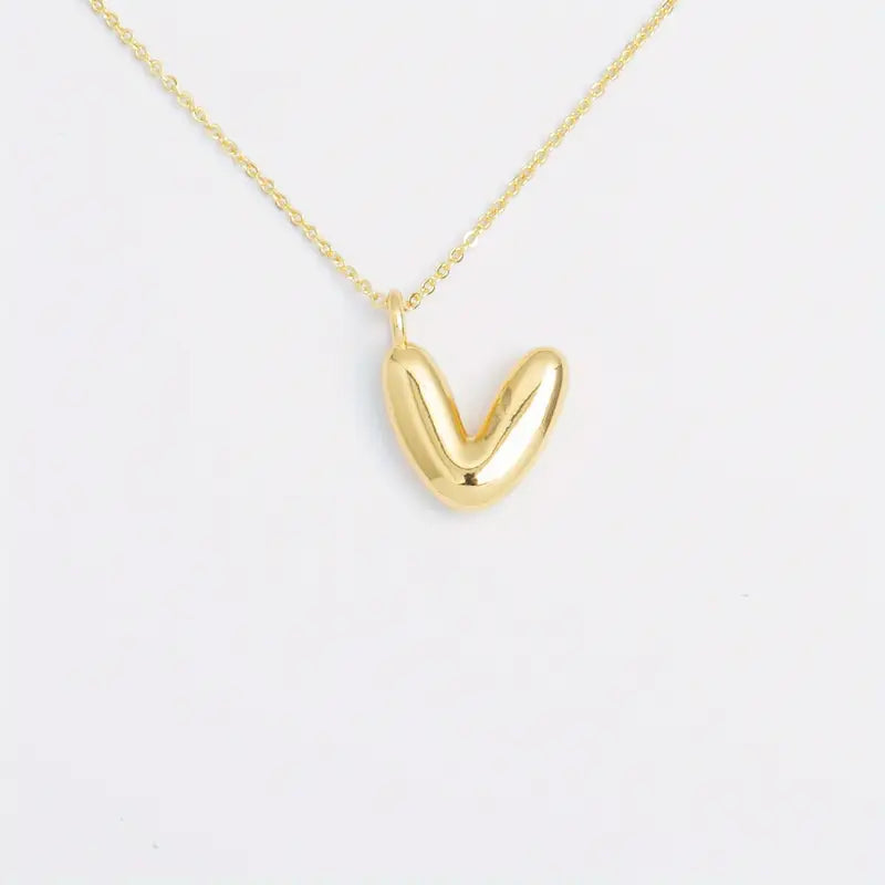 Shiny Balloon Initial Pendant Personalized Necklace - Gifts For Her