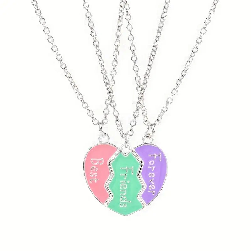 Heart Magnetic BFF Pendant Necklace Set - Gifts for Girlfriend