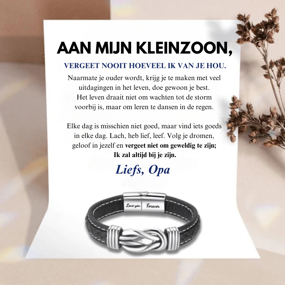To My Grandson - Love, Grandpa - Infinity Bracelet