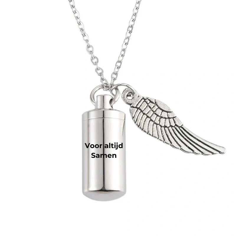 Personalized Cylinder Urn Necklace with Pet Ashes