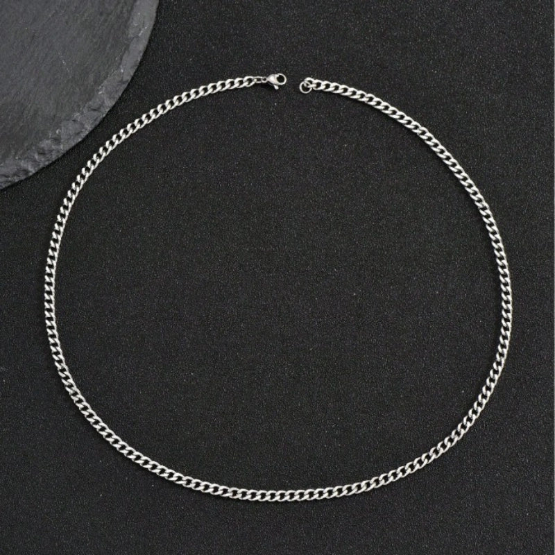Stainless Steel Cuban Link Chain - Boys Necklace