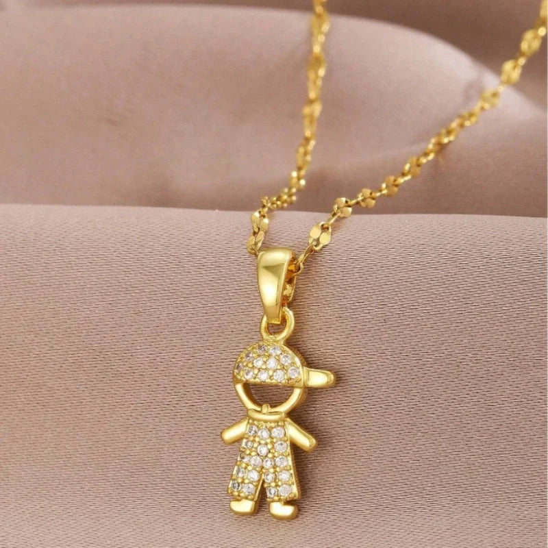 Gold-Plated Boys Pendant Necklace - Boys Necklace