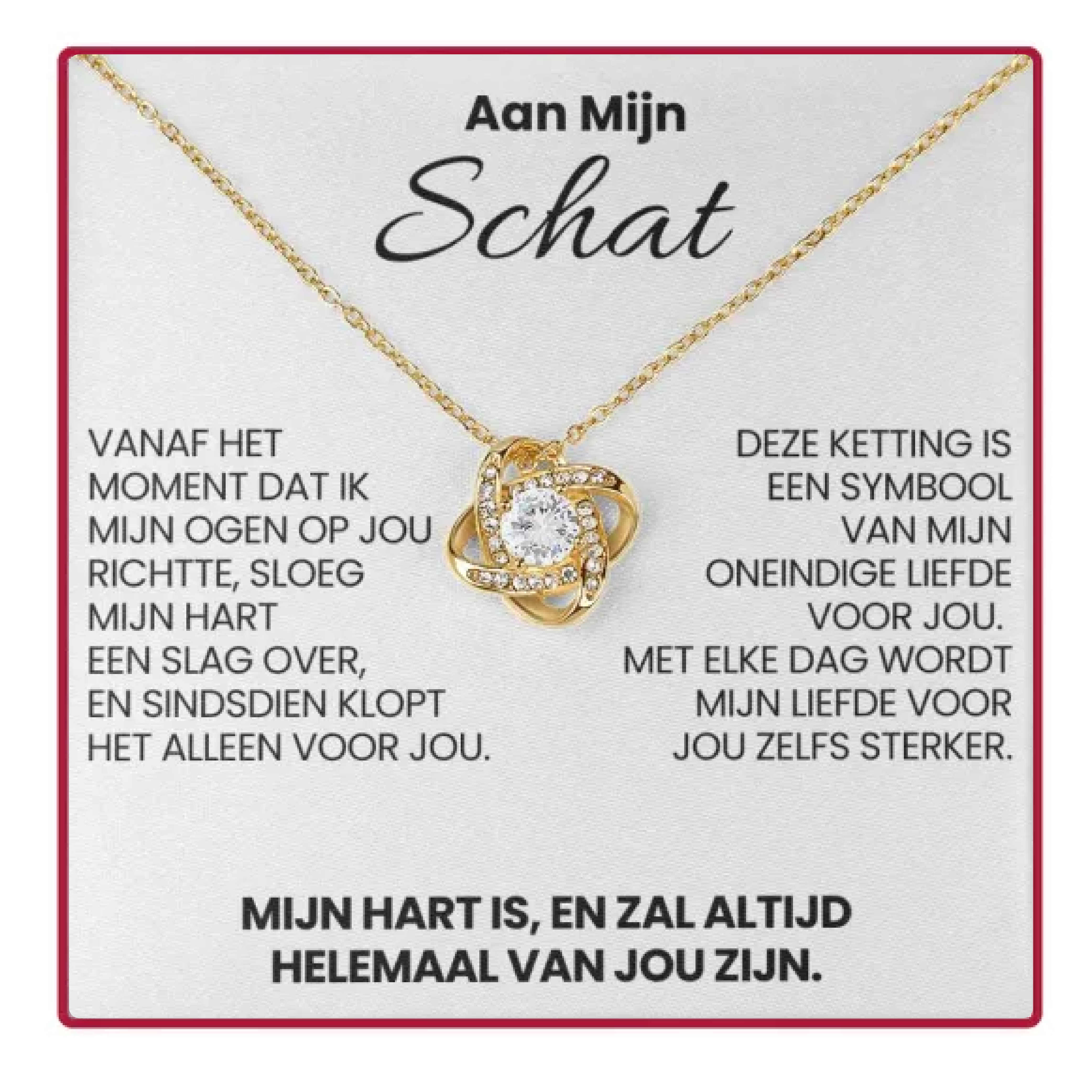 To My Treasure - Eternal Rose Box - With Love Knot Necklace & Real Rose