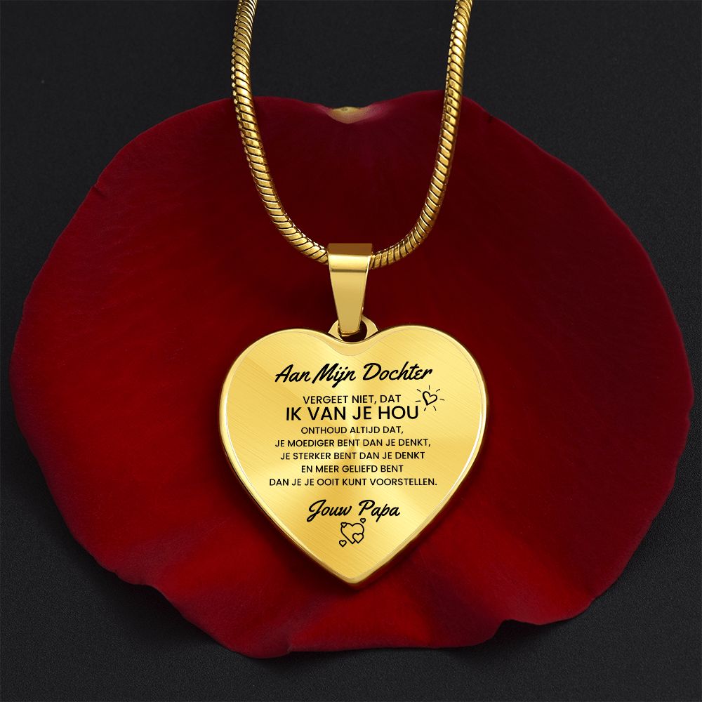 Heart Necklace - To My Daughter from Dad